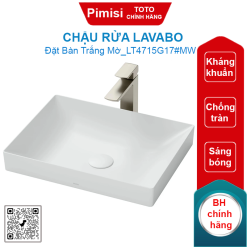 Chậu rửa lavabo TOTO LT4715G17#MW đặt bàn trắng mờ