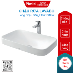 Chậu rửa lavabo TOTO LT5716#XW đặt bàn hình chữ nhật