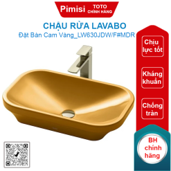 Chậu rửa lavabo TOTO LW630JDW/F#MDR đặt bàn cam vàng