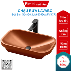 Chậu rửa lavabo TOTO LW630JDW/F#SCR đặt bàn sắc đỏ
