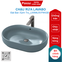 Chậu rửa lavabo TOTO LW896JW/F#ASB đặt bàn xanh tro