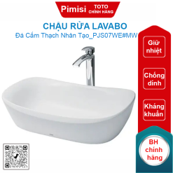 Chậu rửa lavabo TOTO PJS07WE#MW cẩm thạch nhân tạo trắng mờ