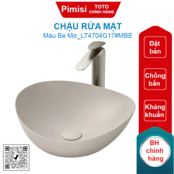 Chậu rửa mặt TOTO LT4704G17#MBE đặt bàn màu be mờ
