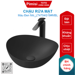 Chậu rửa mặt TOTO LT4704G19#MBL đặt bàn đen mờ