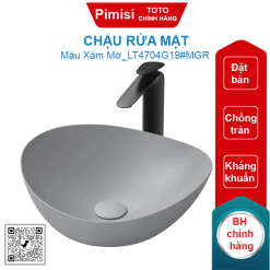 Chậu rửa mặt TOTO LT4704G19#MGR đặt bàn màu xám mờ