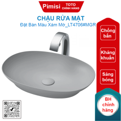 Chậu rửa mặt TOTO LT4706#MGR đặt bàn màu xám mờ