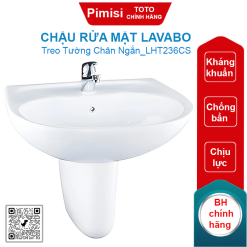 Chậu rửa mặt lavabo TOTO LHT236CS treo tường chân ngắn
