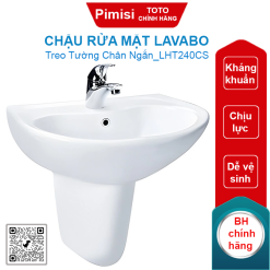 Chậu rửa mặt lavabo TOTO LHT240CS treo tường chân ngắn