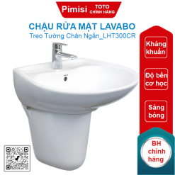 Chậu rửa mặt lavabo TOTO LHT300CR treo tường chân ngắn