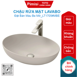 Chậu rửa mặt lavabo TOTO LT1705#MBE đặt bàn màu be mờ