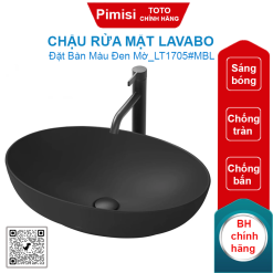 Chậu rửa mặt lavabo TOTO LT1705#MBL đặt bàn màu đen mờ