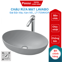 Chậu rửa mặt lavabo TOTO LT1705#MGR đặt bàn màu xám mờ