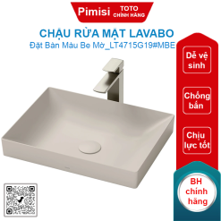 Chậu rửa mặt lavabo TOTO LT4715G19#MBE đặt bàn màu be mờ