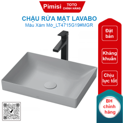 Chậu rửa mặt lavabo TOTO LT4715G19#MGR đặt bàn màu xám mờ