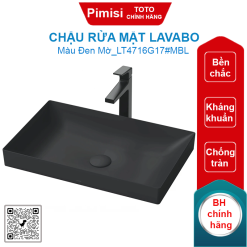 Chậu rửa mặt lavabo TOTO LT4716G17#MBL đặt bàn màu đen mờ
