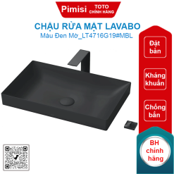 Chậu rửa mặt lavabo TOTO LT4716G19#MBL đặt bàn màu đen mờ 600x380 mm
