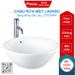 Chậu rửa mặt lavabo TOTO LT523S#W đặt bàn hình tròn