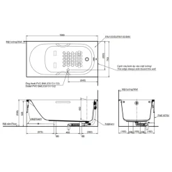Alternative view of Bồn tắm TOTO PAY1515VC#W/TVBF411 chân yếm 1.5M