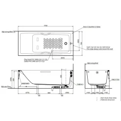 Alternative view of Bồn tắm TOTO PAY1715HVC/TVBF411 chân yếm 1.7M