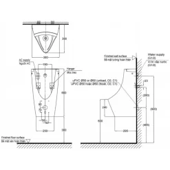 Alternative view of Bồn tiểu nam Toto USWN902AEV#XW cảm ứng điện 220V