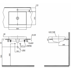 Alternative view of Chậu rửa lavabo TOTO L1715#W đặt bàn