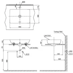 Alternative view of Chậu rửa mặt lavabo TOTO LT1735#MBL đặt bàn màu đen mờ