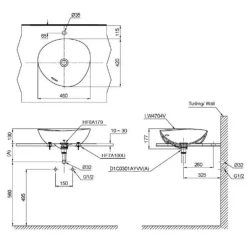Alternative view of Chậu rửa mặt TOTO LT4704G17#MBL đặt bàn màu đen mờ