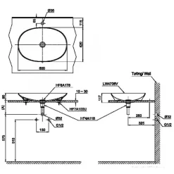Alternative view of Chậu rửa mặt TOTO LT4706#MW đặt bàn trắng mờ