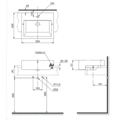 Alternative view of Chậu lavabo TOTO LT647CS#XW (LT647CR) bán âm bàn