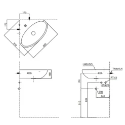 Alternative view of Chậu rửa mặt lavabo TOTO LW815CJW/F treo góc tường