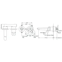 Alternative view of Vòi lavabo Toto TLS04308B nóng lạnh âm tường