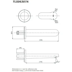 Alternative view of Vòi lavabo Toto TLS06307A/TLS01309B1 nóng lạnh âm tường