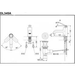 Alternative view of Vòi gật gù nóng lạnh TOTO DL345A