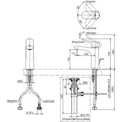 Alternative view of Vòi gật gù nóng lạnh TOTO TLG01301B#MBL màu đen mờ