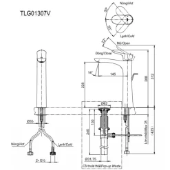 Alternative view of Gật gù nóng lạnh TOTO TLG01307V cổ cao