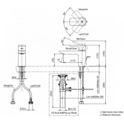 Alternative view of Vòi gật gù nóng lạnh TOTO TLG02301B#BGP xám than chì mờ