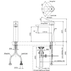 Alternative view of Vòi lavabo TOTO TLG02304V nóng lạnh thân cao vừa