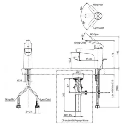 Alternative view of Vòi gật gù nóng lạnh TOTO TLG03301B vàng pháp bóng
