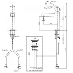 Alternative view of Vòi gật gù nóng lạnh TOTO TLG10301B#MBL màu đen mờ