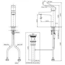 Alternative view of Vòi gật gù nóng lạnh TOTO TLG10301B vàng pháp bóng