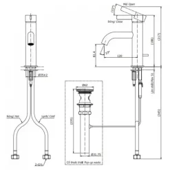 Alternative view of Vòi gật gù nóng lạnh TOTO TLG11301B#MBL màu đen mờ