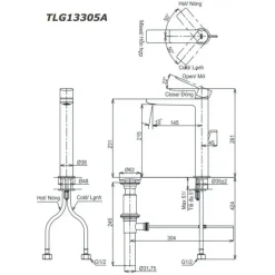 Alternative view of Gật gù nóng lạnh TOTO TLG13305A cổ cao