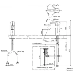 Alternative view of Vòi gật gù nóng lạnh TOTO TLS02301V