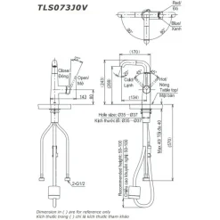 Alternative view of Vòi gật gù nóng lạnh TOTO TLS073J0V rút dây
