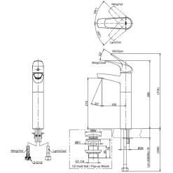 Alternative view of Gật gù nóng lạnh TOTO TVLM106CR cổ cao
