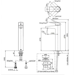 Alternative view of Gật gù nóng lạnh TOTO TVLM109RU cổ cao
