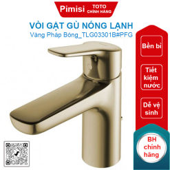 Vòi gật gù nóng lạnh TOTO TLG03301B vàng pháp bóng