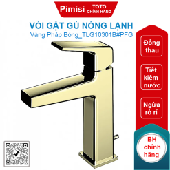 Vòi gật gù nóng lạnh TOTO TLG10301B vàng pháp bóng