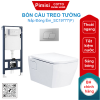Bồn cầu COTTO SC19777(F) treo tường thoát ngang tâm 225mm