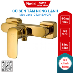 Củ sen tắm COTTO CT2148A#GR Scirocco nóng lạnh màu vàng